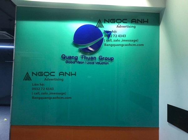 Công trình thi công logo chữ nổi