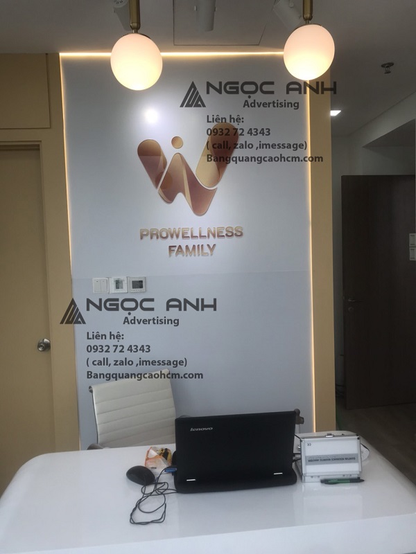 Công trình thi công logo chữ nổi