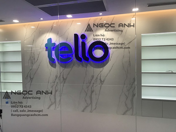 Công trình thi công logo chữ nổi TELIO