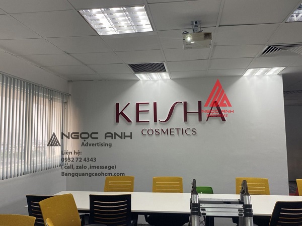 Công trình thi công logo chữ nổi công ty KEIJHA