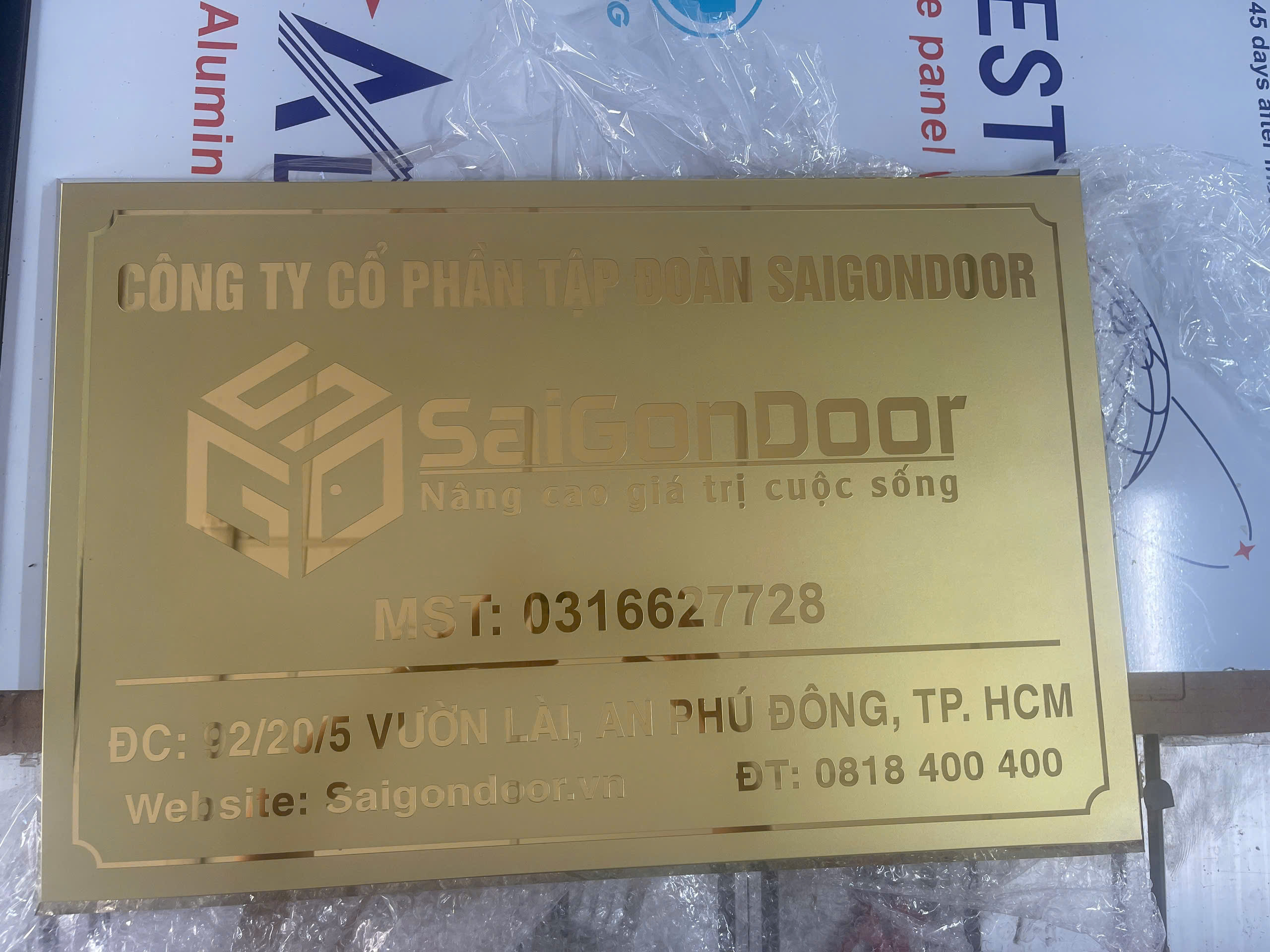 Bảng tên inox công ty Bảng tên inox sang trọng cho doanh nghiệp