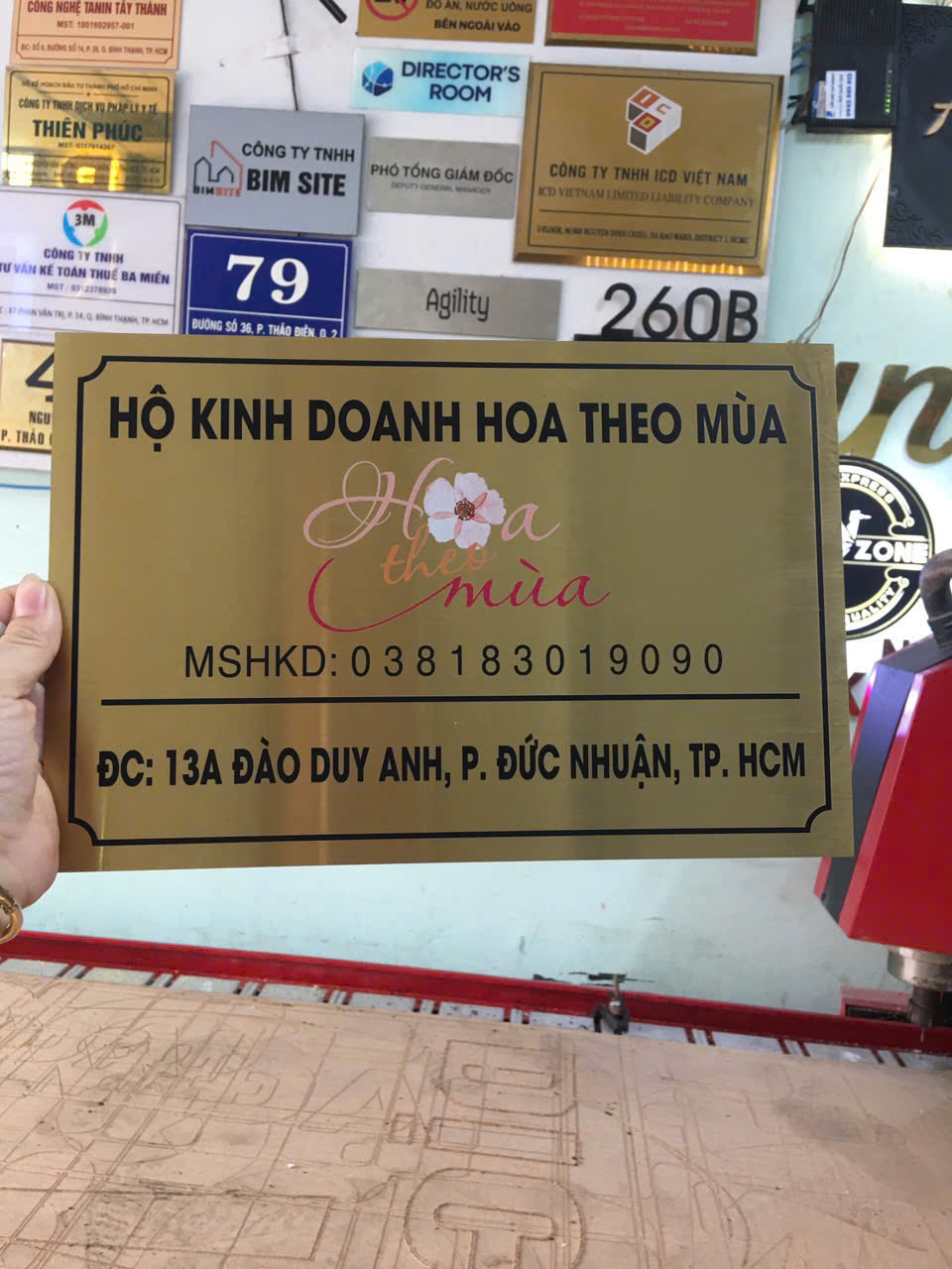 Bảng tên inox công ty Bảng tên inox sang trọng cho doanh nghiệp